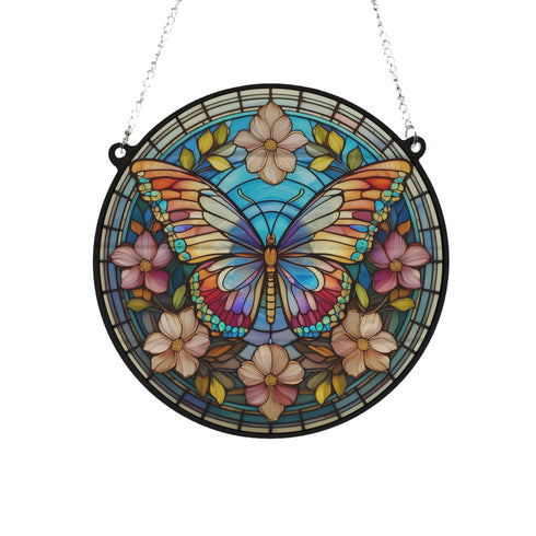 Butterfly Stained Glass Effect Suncatcher